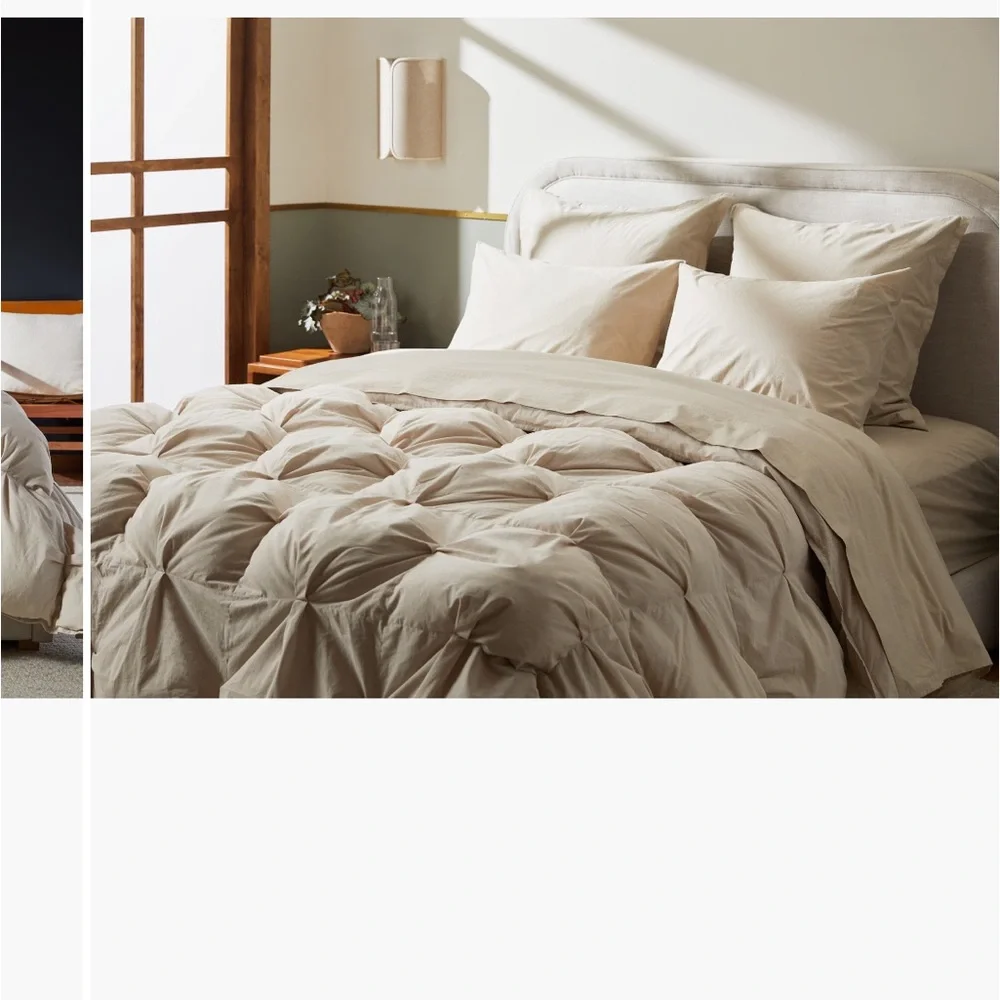 Parachute NWT Full/Queen Organic Cotton Puff Comforter Bone color $319 MSRP🔥🔥🔥